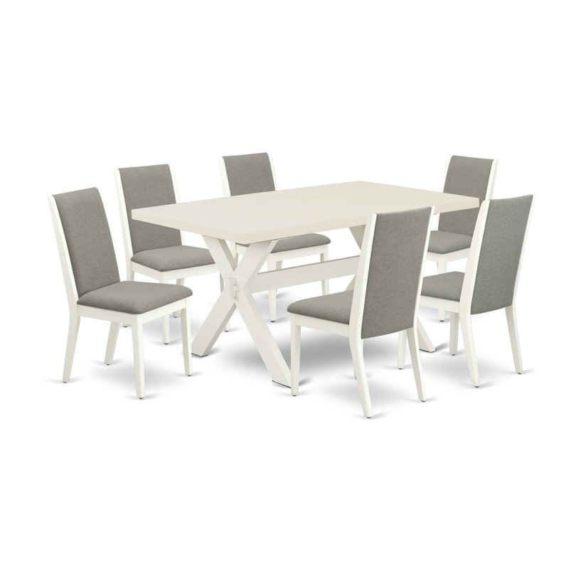 6 - Person Solid Wood Solid Wood Top Trestle Dining Set