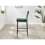 Kenesaw Luxury Breakfast Bar Stool in Quilted Design Velvet Leg - Modern Chic Kitchen-753626243-772275609