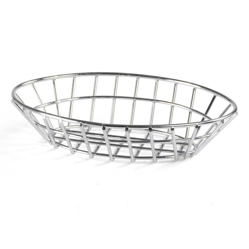 Panier ovale en fil d'acier inoxydable