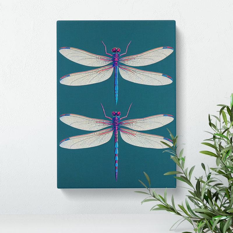 Stunning Dragonflies - Wrapped Canvas, 50cm H x 35cm W x 3cm D