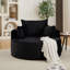 Canapé-lit simple en velours côtelé de 50 po L, sans assemblage requis, fauteuil-lit moderne moelleux pour le salon, la chambre à coucher, le salon et la salle de projection (pas une chaise pivotante)-1840203635