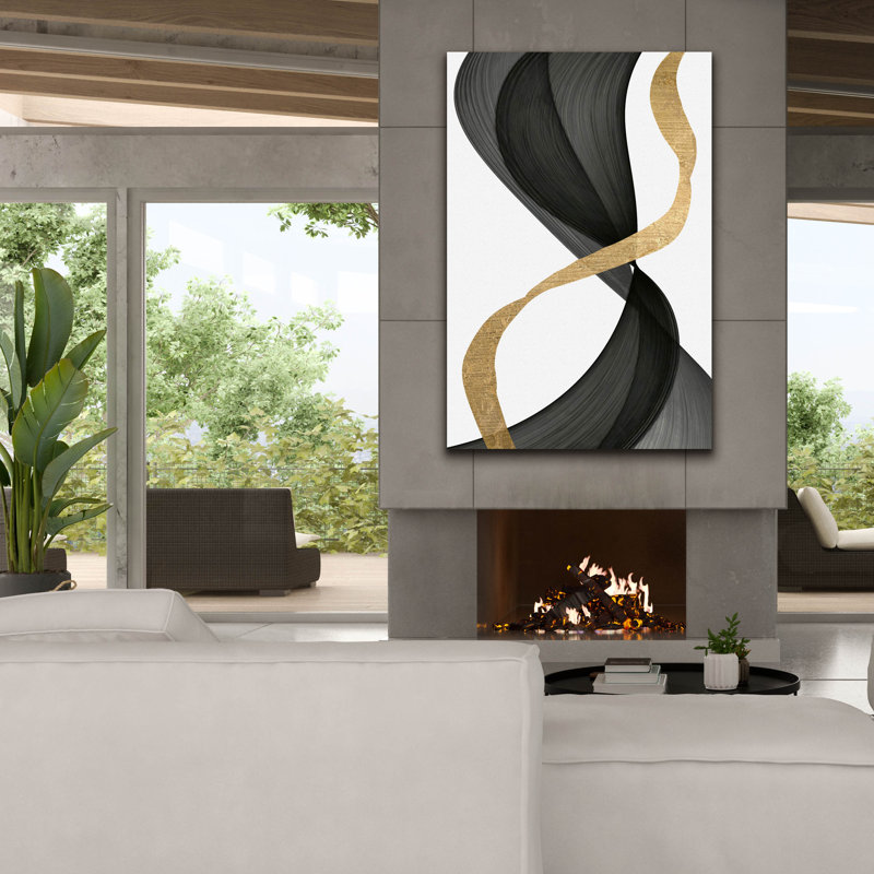  «Inner Flow 1» par Alonzo Saunders, art mural sur toile, 40 po x 60 po