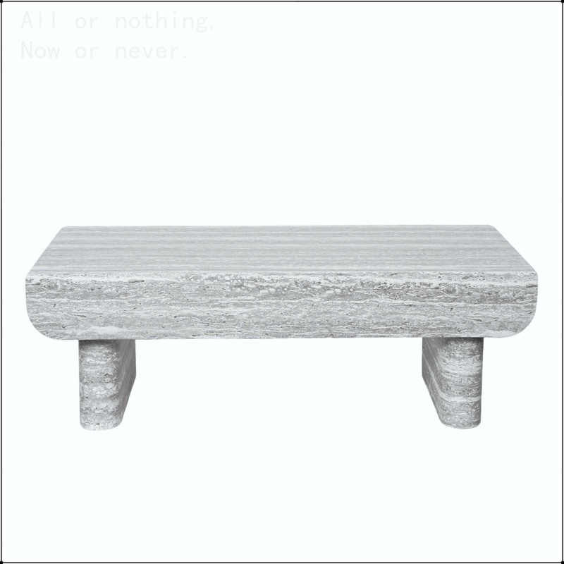 Table basse Mid-Century moderne avec tiroir cannelé, Gris