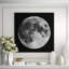 Lunar View 2' Framed Graphic Art Print on Glass
