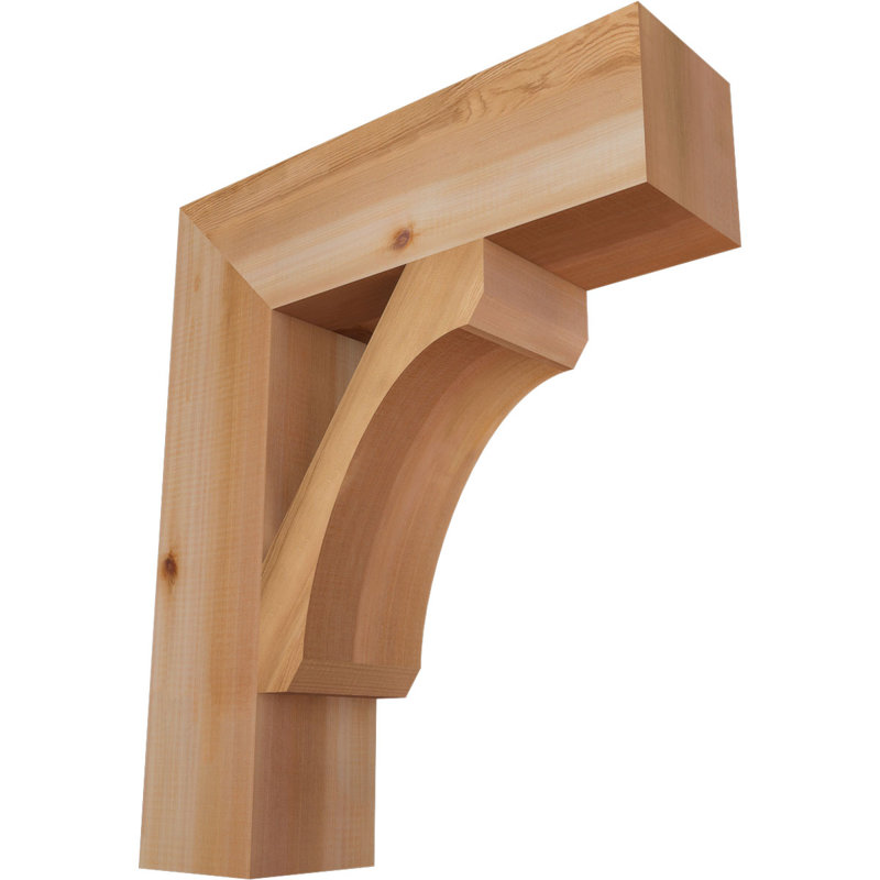 Support en bloc de cèdre rouge occidental l 5 1/2 po x P 22 po x H 26 po, Cèdre rouge, Lisse, H 26 po x l 5,5 po x P 22 po