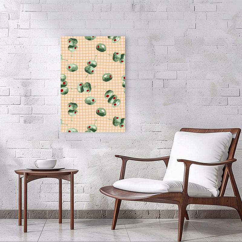 Reproduction d'art mural Pimento Olives Grid, 36" H x 24" W