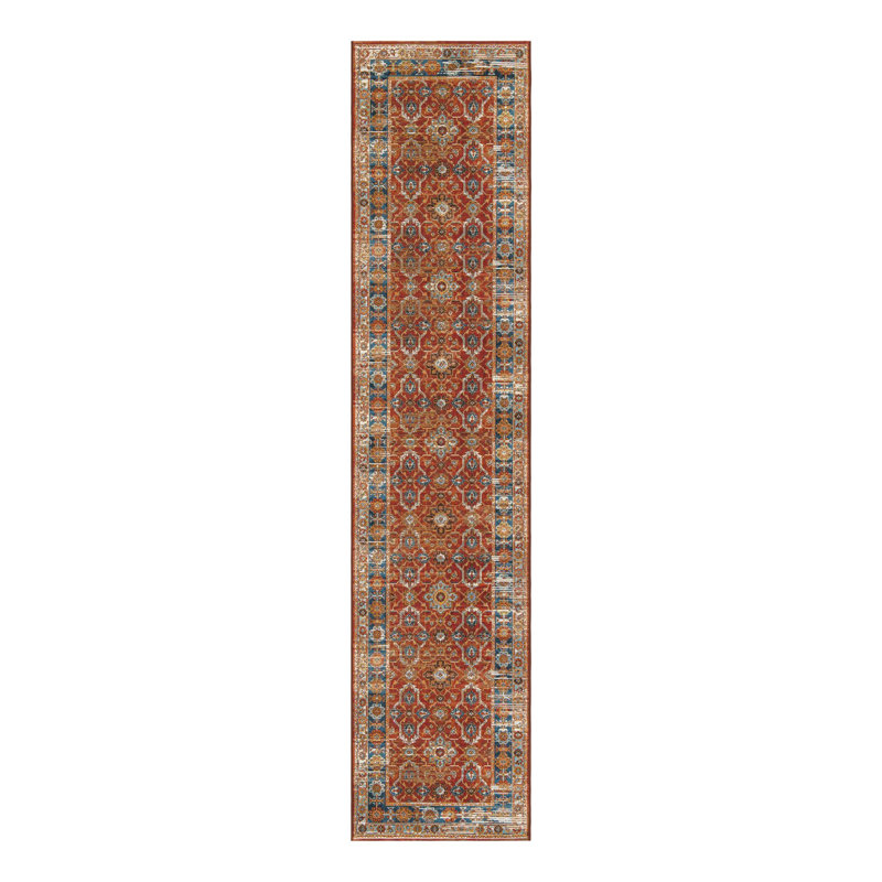 Outdoor Traditional Area Rug, Runner 2'7" x 12'