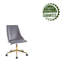 Chaise de bureau rembourrée en velours avec base dorée Torrance-1871370078