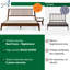 Base de lit plateforme en bois massif Kaylin et table de chevet assortie, style scandinave rustique, capacité de 800 lb, sans sommier, facile à assembler-24253639-24253638