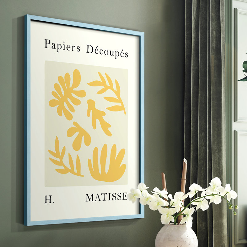 Matisse CCLXXVII Framed Print - Solid Wood, Blue, 10" H x 8" W