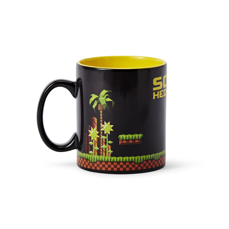Tasse à café en céramique à changement de chaleur 16-pièces Sonic The Hedgehog | Peut contenir 16 onces