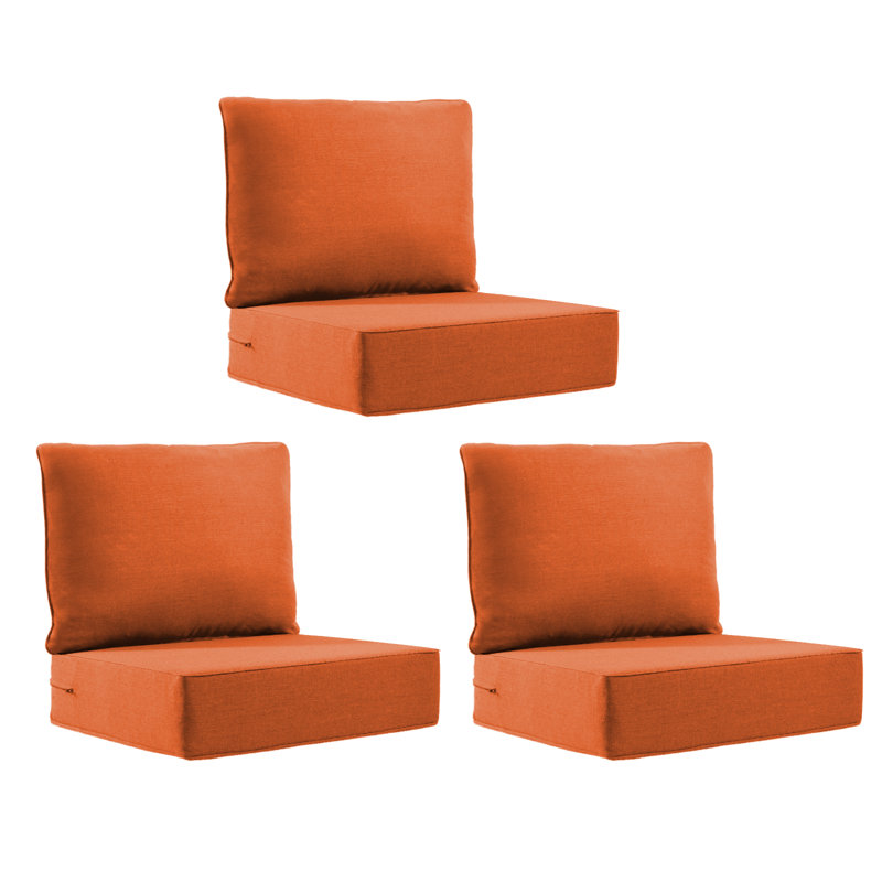 Outdoor Cushions For Patio Furniture,Outdoor Seat Cushion Set 24 X 24 X 6 Inch,Waterproof & Fade Resistant Outdoor Chair Cushions,Deep Patio Chair Cushion With Removable Cover