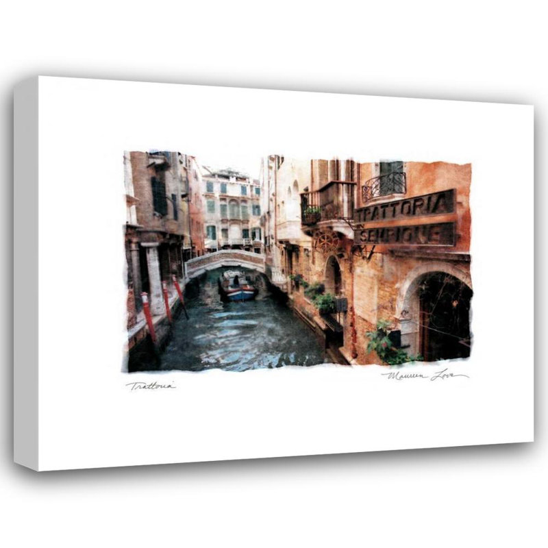 «Winston Porter Love», art sur toile tendue par Maureen Gallery: Trattoria, H 28 po x l 34 po