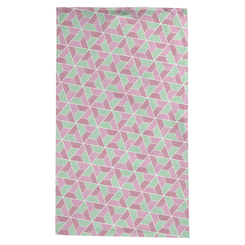 Nappe trapézoïdale Leffel, Vert / Rose / Rouge