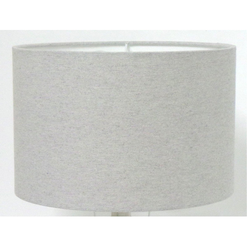 Cotton Drum Lamp Shade ( Screw On ) in Steel, 17.5cm H x 25cm W x 25cm D