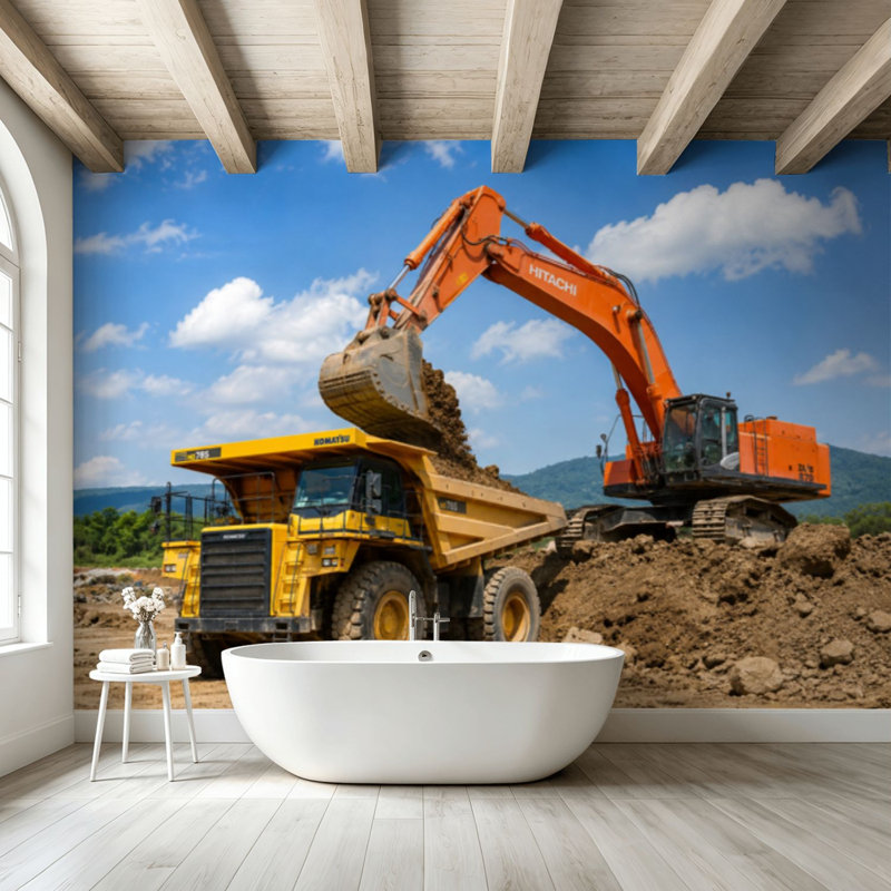 Peler et coller le papier peint adhésif du site de construction auto-adhésif et amovible, 99.6" L x 144" W