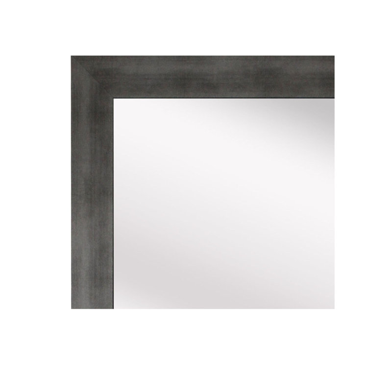 Alizeh Wood Flat Mirror, 65.5" H x 30.5" W, Matte Silver