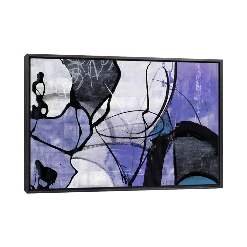 Vapeur - Bleu 6 pièces, Cadre flottant noir patiné, H 18 po x l 26 po