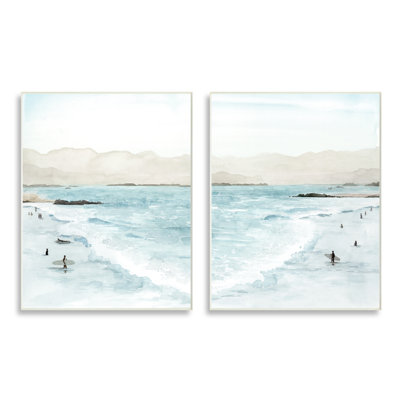 Paysage de plage à marée haute