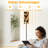  68.5" Standing Floor Lamp Tiger Skin Exotic Texture Animal Dimmable Metal Pole Lamp with Linen Lampshade LED Bulb Included