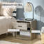 Table d'appoint, petite table de bout avec tablette de rangement et tiroir, table de chevet moderne pour la chambre à coucher