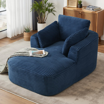 Boneless Couch Sofa Chiar Chaise Lounge Chair Indoor Upholstered Corduroy Couch Cloud Sleeper Sofa Oversized Reading Chair For Living Room No Assembly