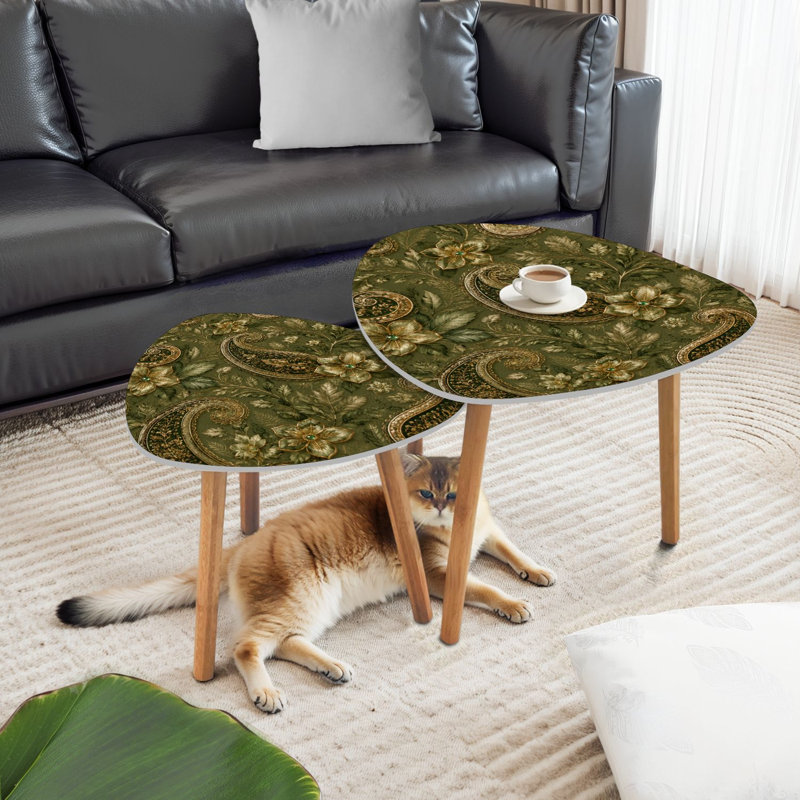 Ensemble de 2 tables basses gigognes Triangle