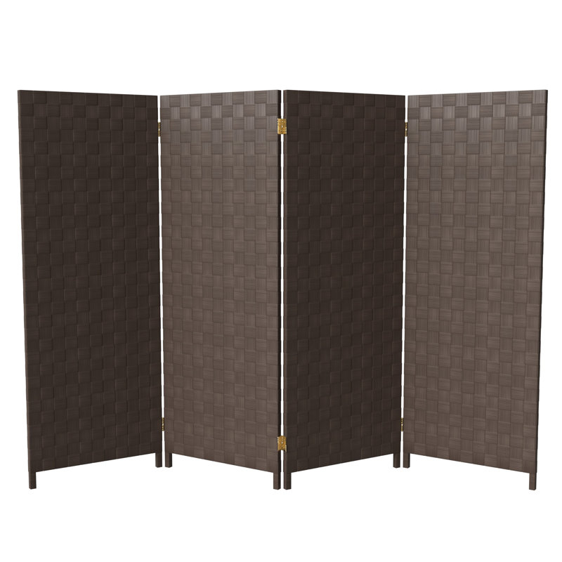Paravent de jardin extérieur pliant, 4, Brun foncé, H 47 po