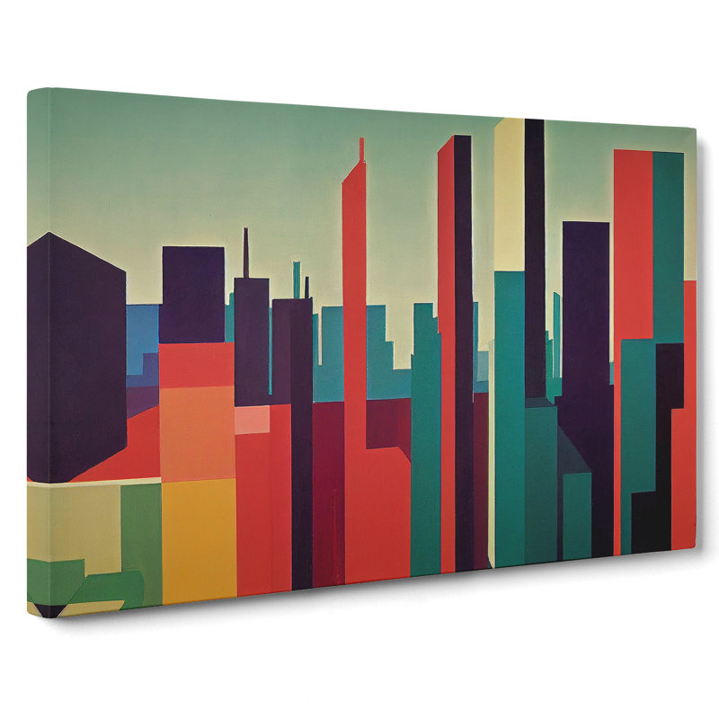 Creative City Skyline - Wrapped Canvas Print, 35cm H x 50cm W x 3cm D
