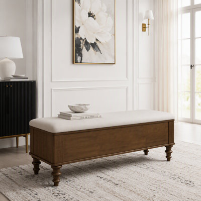 Banc ottoman de rangement multifonctionnel de 50,8 po