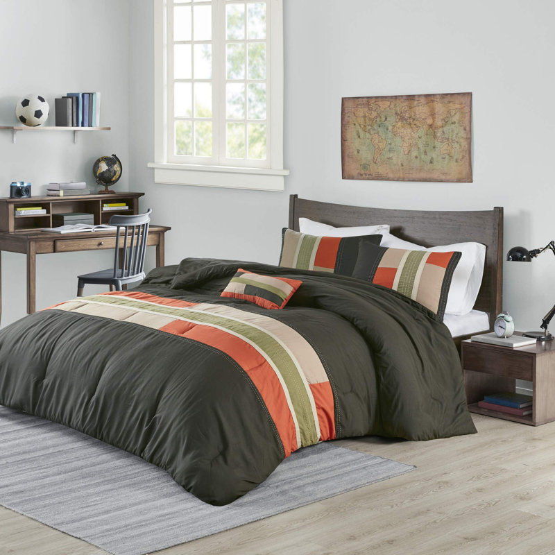 Pipeline Comforter Set, Twin Comforter + 3 Additional Pieces, Olive