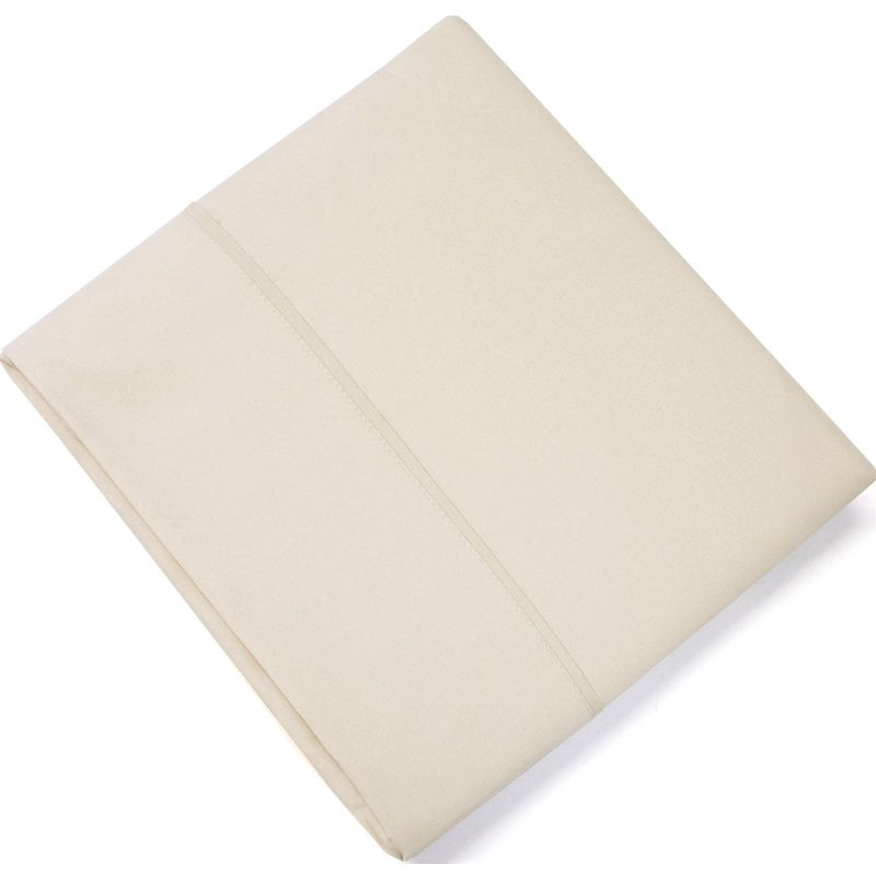 Single Flat/Top Sheet Only, Ultra Soft Double Brushed Microfiber, Cream, King Flat Sheet