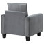 Fauteuil d'appoint rembourré à accoudoirs roulés