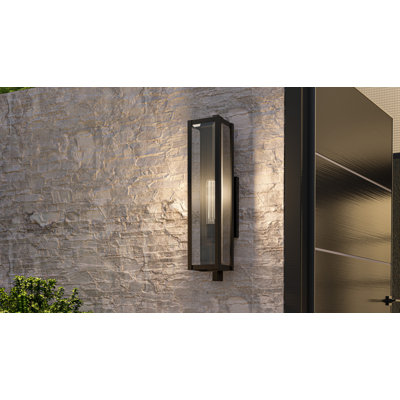 Lanterne murale d'extérieur noir mat 1 lumière Dale