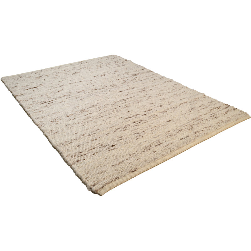 Stan Solid Colour Wool Hand Woven Area Rug, Rectangular 70 x 130cm