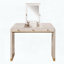 Meuble-lavabo classique en bois avec miroir rabattable, design 3 en 1, 2 tiroirs et rangement, finition champagne-1136016859