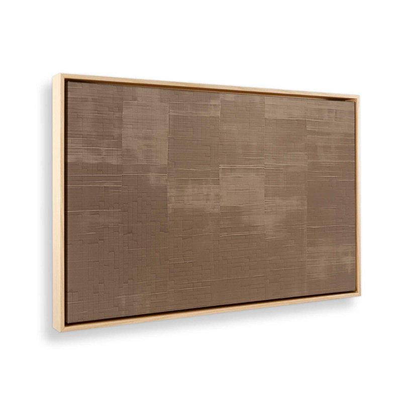 «Sienna Squares I», reproduction sur toile, Cadre américain en érable flottant, H 32,75 po x l 48,75 po x P 1,75 po, 1
