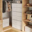 Ensemble de 1 commode à 2 tiroirs en bois blanc avec commode modulaire l 24 po pour chambre à coucher-1876397452-1876397451