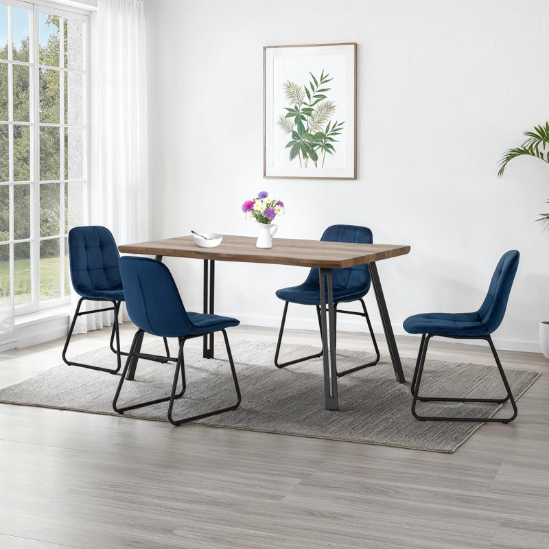 Catrinel Wave Edge Dining Set, Saphire Blue
