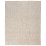 Triad Hand Knotted Wool Geometric Area Rug in Beige/White/Neutral