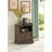Dark Oak Finish 1Pc File Cabinet With Storage Drawer Shelf Casters Movement Wooden Furniture
