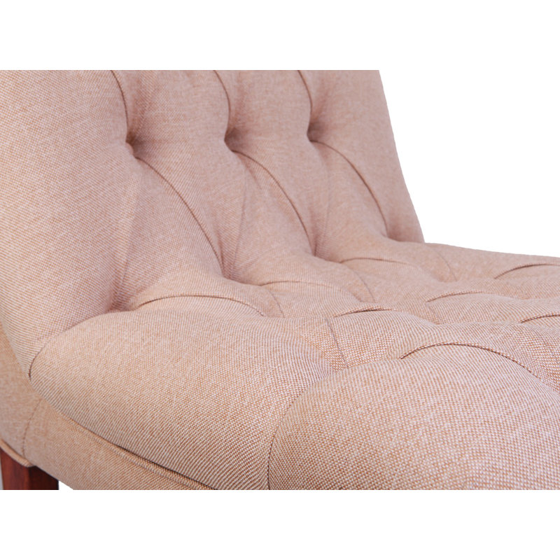 Fauteuil à oreilles Elegant, brun laiteux, 24,0 x 36,2 x 35,4 pouces | Structure en bois massif, tissu 100% polyester, facile à nettoyer | Parfait pour un décor traditionnel et rustique américain, des sièges confortables pour le salon et l'hôtel
