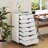 7-Drawer Chest Mobile File Cabinet Vertical Filing Organizer with Lockable Wheels White-940776922