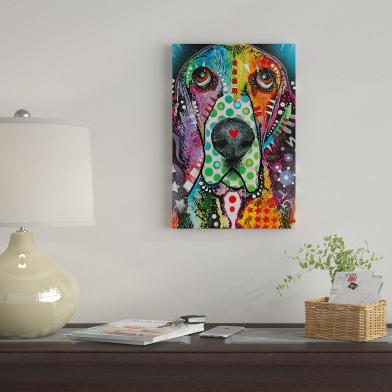 «Coonhound», impression sur toile, H 12 po x l 8 po x P 0,75 po, Pas de tapis, Toile tendue