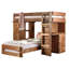 Lit mezzanine simple / simple Beckford - acajou