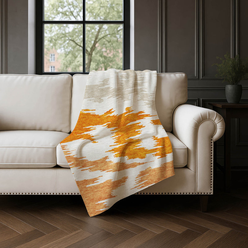 Jeté en sherpa Addison Sherpa ASB746, Orange