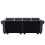 Canapé-lit Chesterfield de 90 po en velours avec très grand lit, canapé-lit convertible avec 4 coussins, gris-1852260285