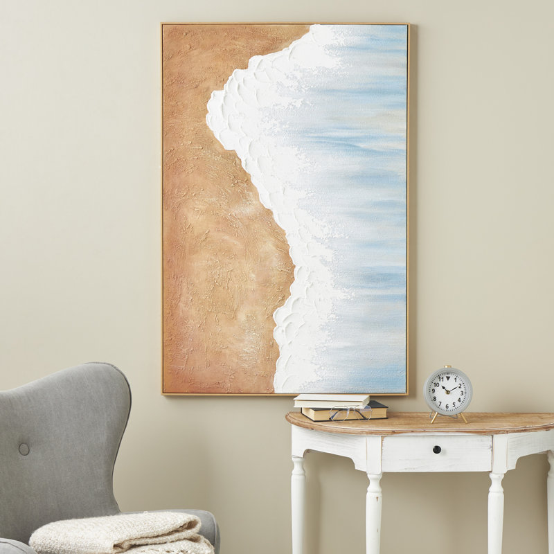«Abstract Ocean Wave Landscape», reproduction encadrée sur toile