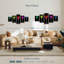 Cocktail Flashy Martinis sur toile, 5 pièces-110870117