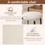 Ensemble de 2 chaises d'appoint Modern Farmhouse avec revêtement en tissu beige doux, structure en métal, format compact 21 x 22 x 33 pour la salle à manger